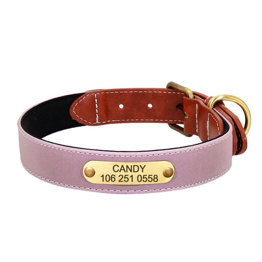 Collier Chien Cuir