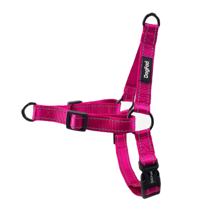 Harnais Chien Anti Traction Rose