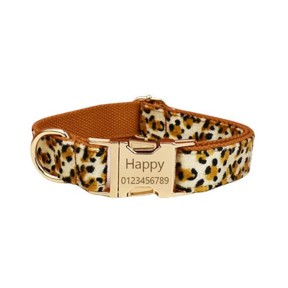 Collier Chien Personnalisé Léopard