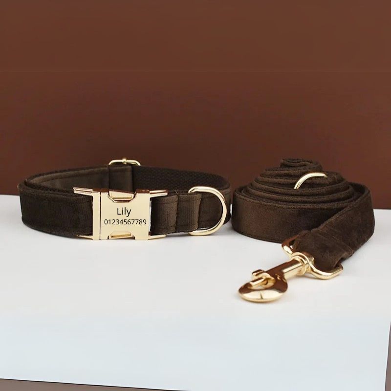 Collier Chien Personnalisable Chocolat