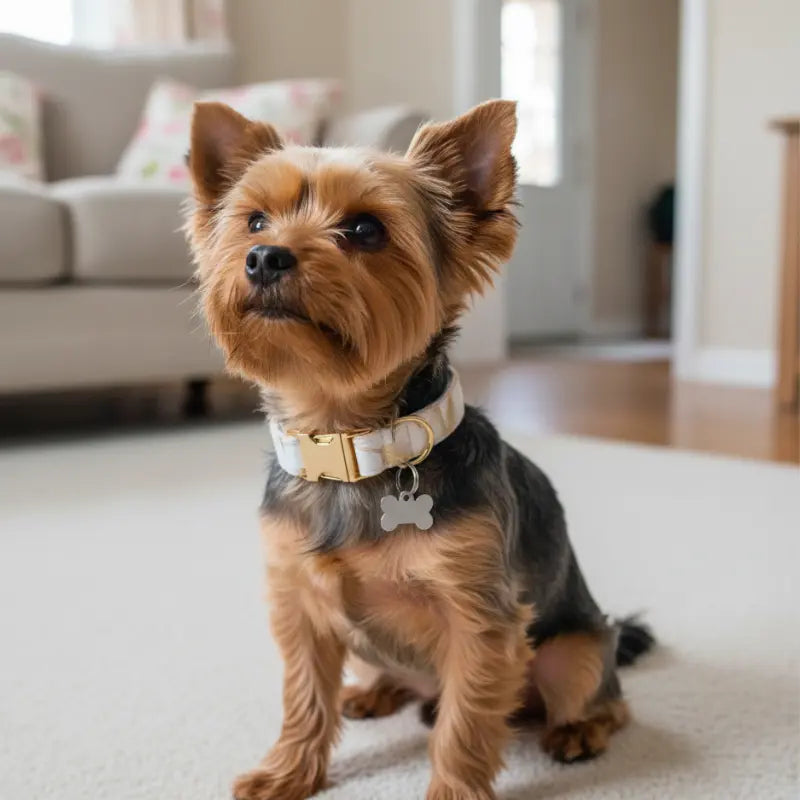 Collier Chien Personnalisé Doré