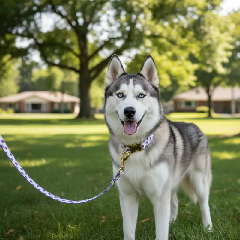 Collier Chien Personnalisé Violet