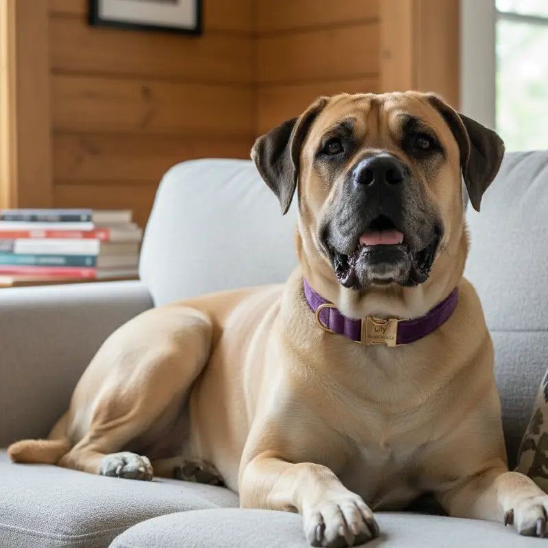 Collier Chien Personnalisé Violet