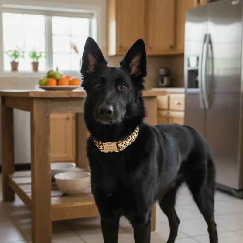 Collier Chien Personnalisé Leopard