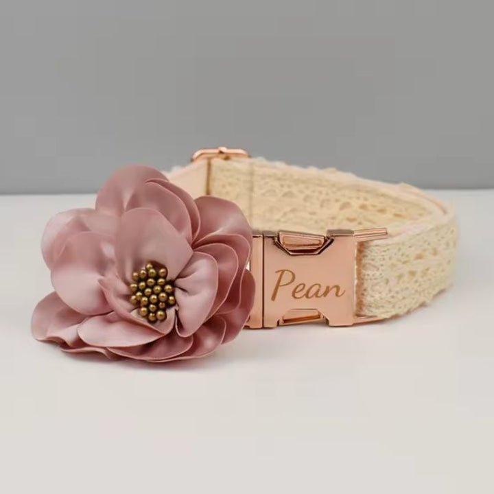 Collier Chien Personnalisé Dentelle