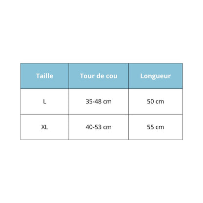 Tailles Collier semi étrangleur Chien 