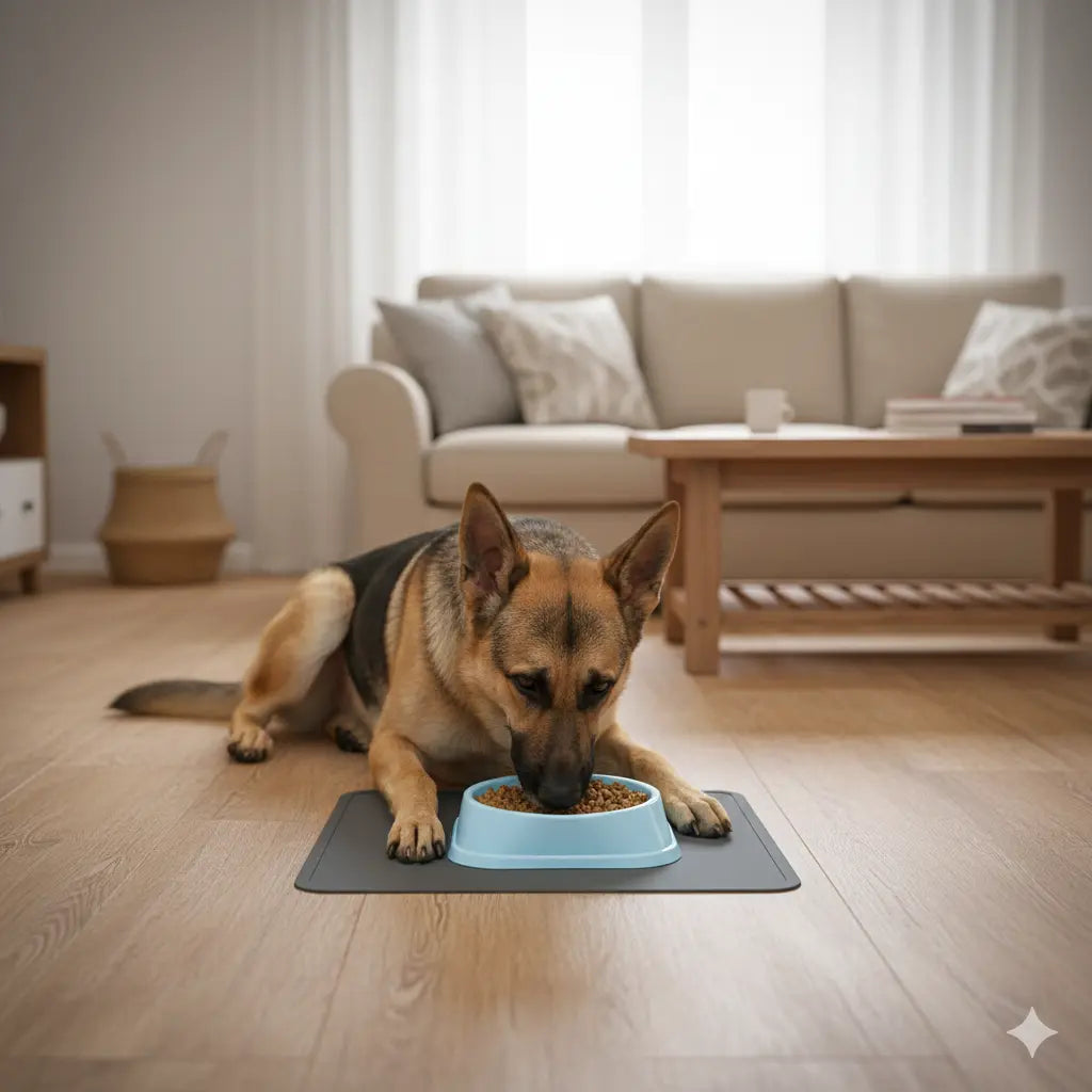 Gamelle Anti Glouton Bleu