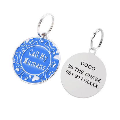 Medaille Chien Rouge Bleu