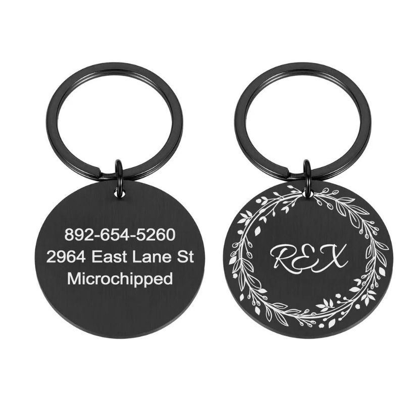 Medaille Chien Fleurs