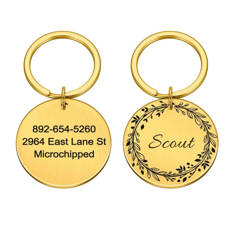 Medaille Chien Fleur