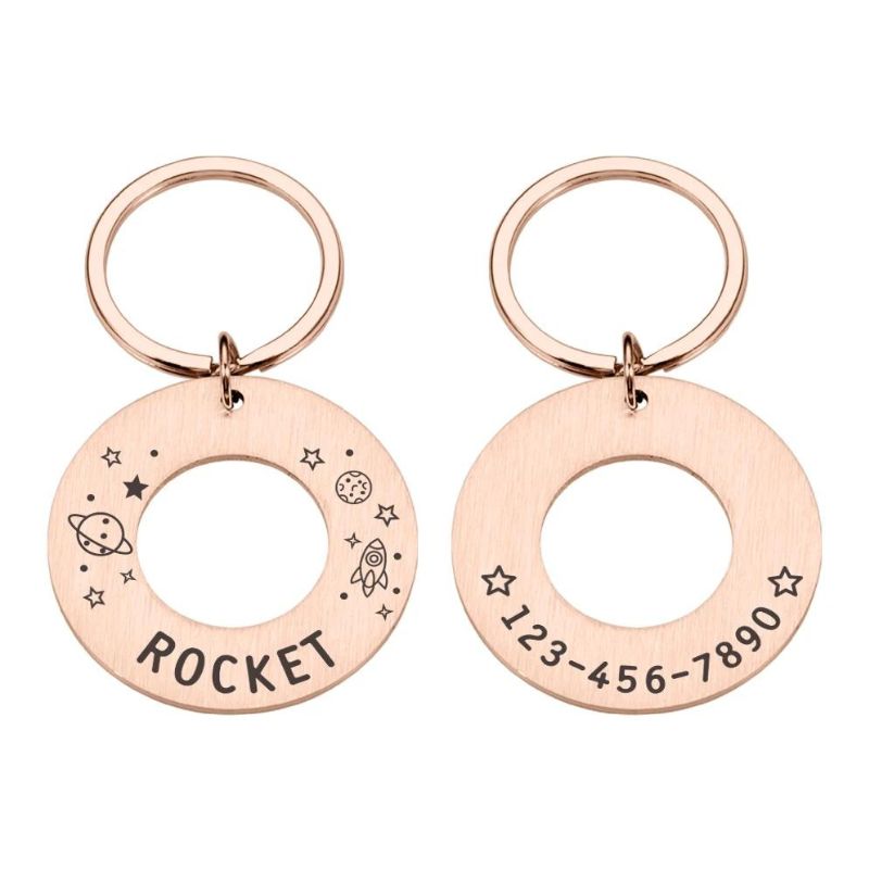 Medaille Chien Rose