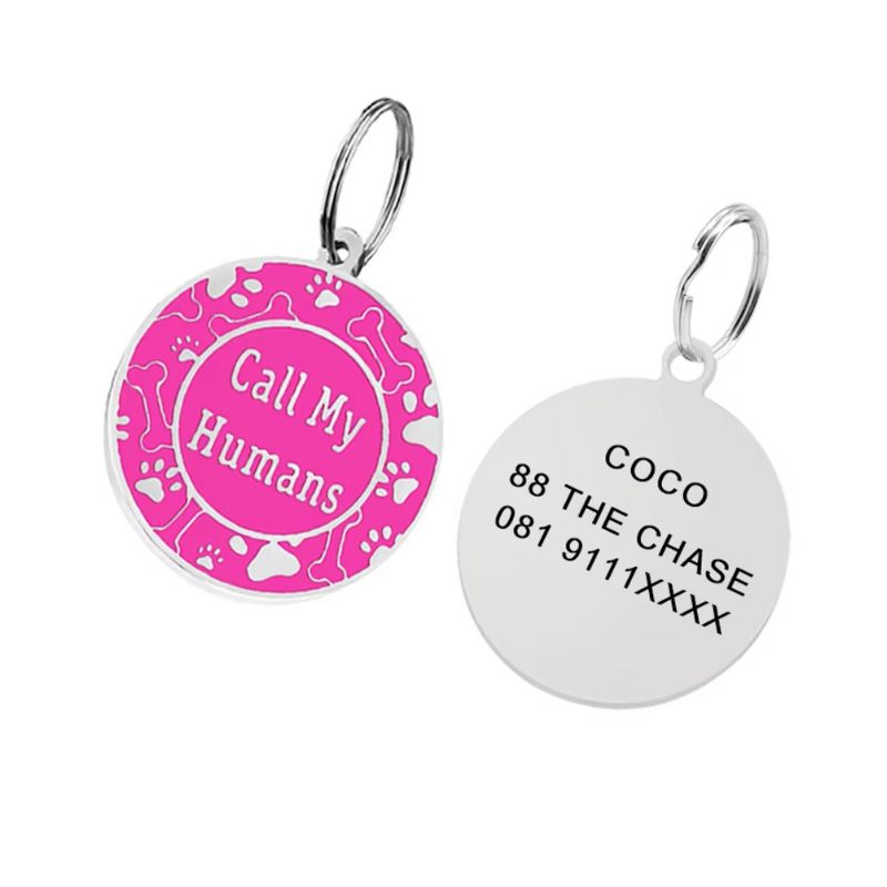 Medaille Chien Rouge Rose