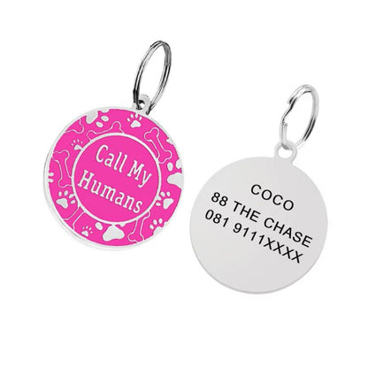 Medaille Chien Rouge Rose