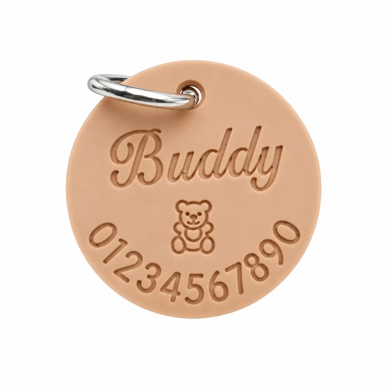 Médaille Chien Silicone Beige