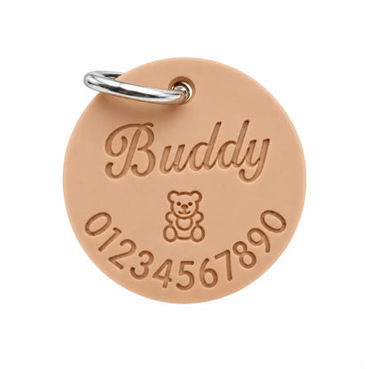 Médaille Chien Silicone Beige