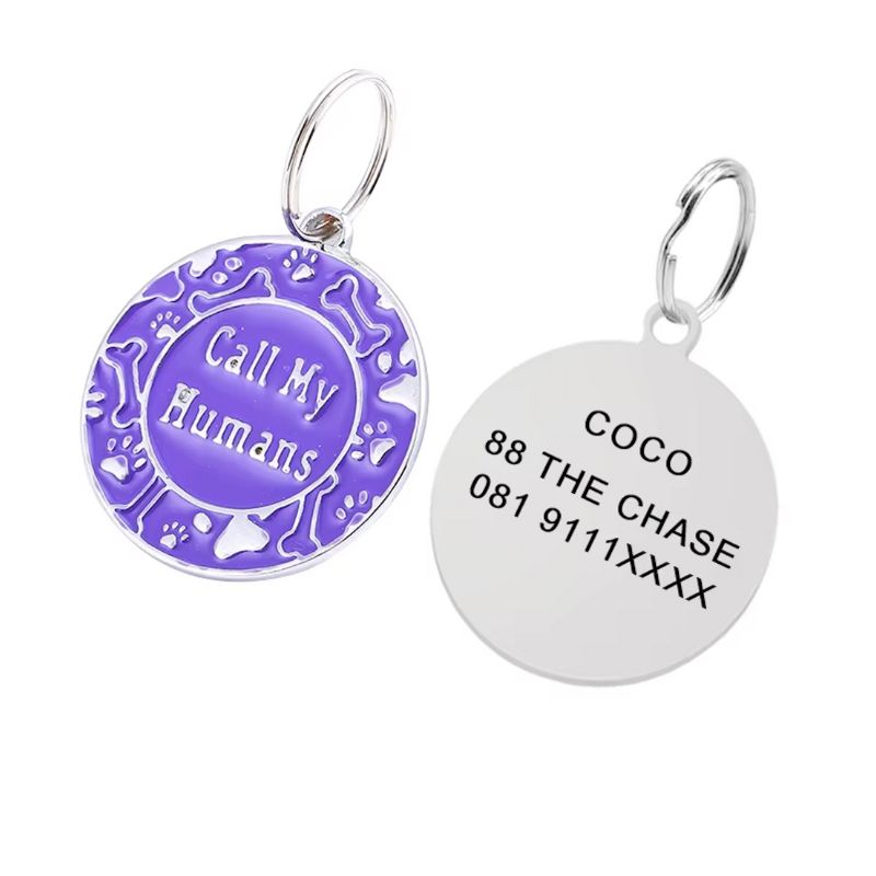 Medaille Chien Rouge Violet