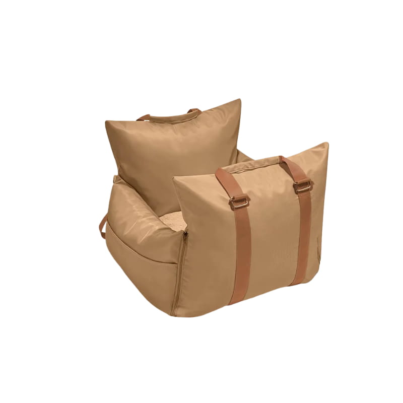 Panier Chien Voiture Beige