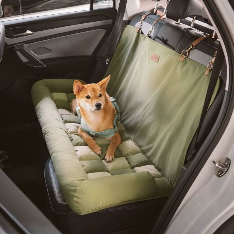Panier Chien Voiture Vert
