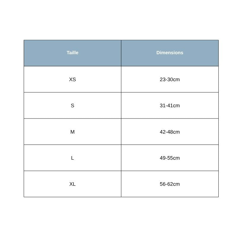 Tableau Tailles Collier Personnalisé