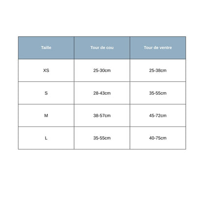 Tailles Harnais Chien Personnalisé