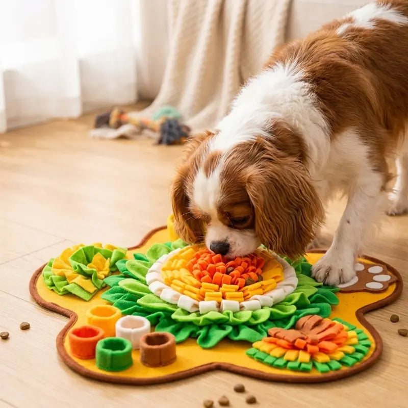 Tapis de Fouille Chien Fleur