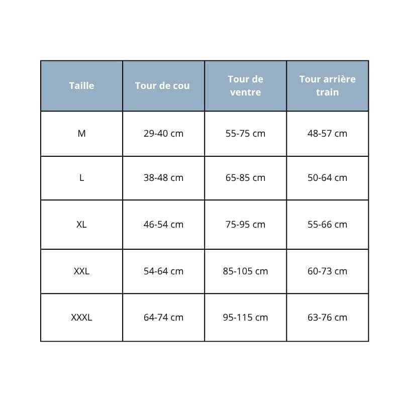 Taille Harnais Canicross