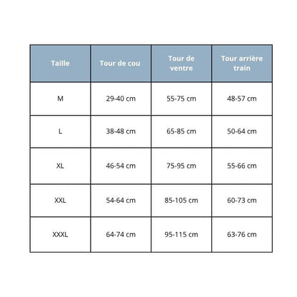 Taille Harnais Canicross