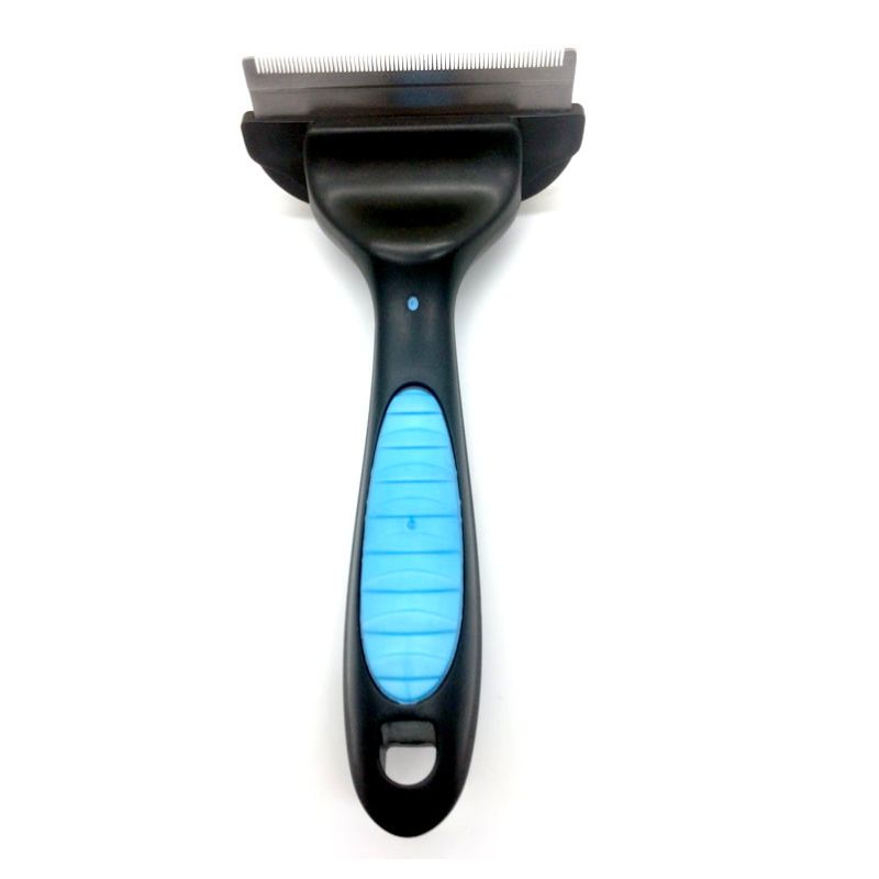 Brosse Chien Epilatoire Bleu