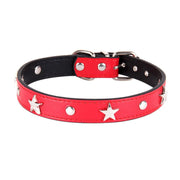 Collier Cuir Chien Rouge