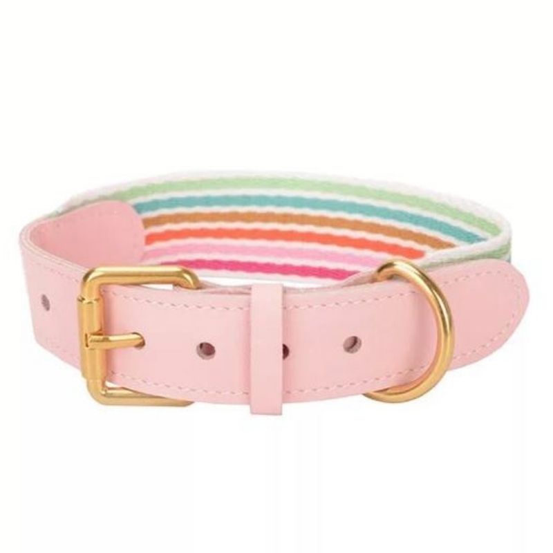 Collier en Cuir Rose 