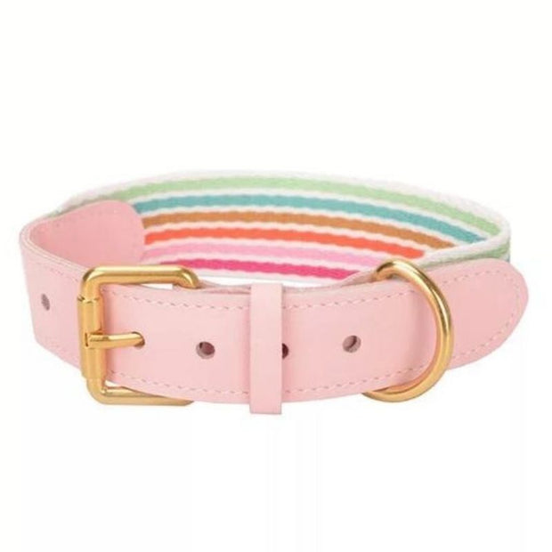 Collier en Cuir Rose 