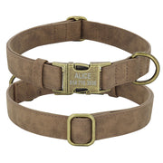 Collier Simili Cuir Marron