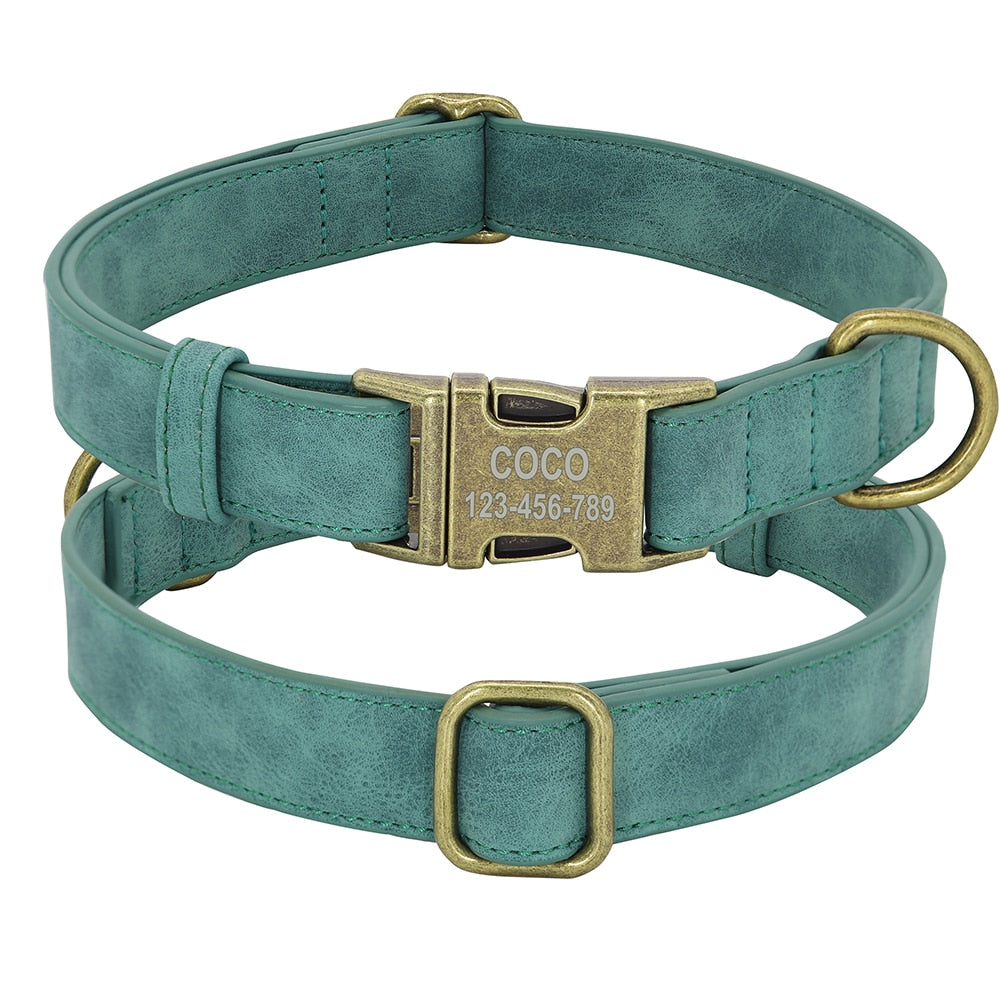 Collier Simili Cuir Vert