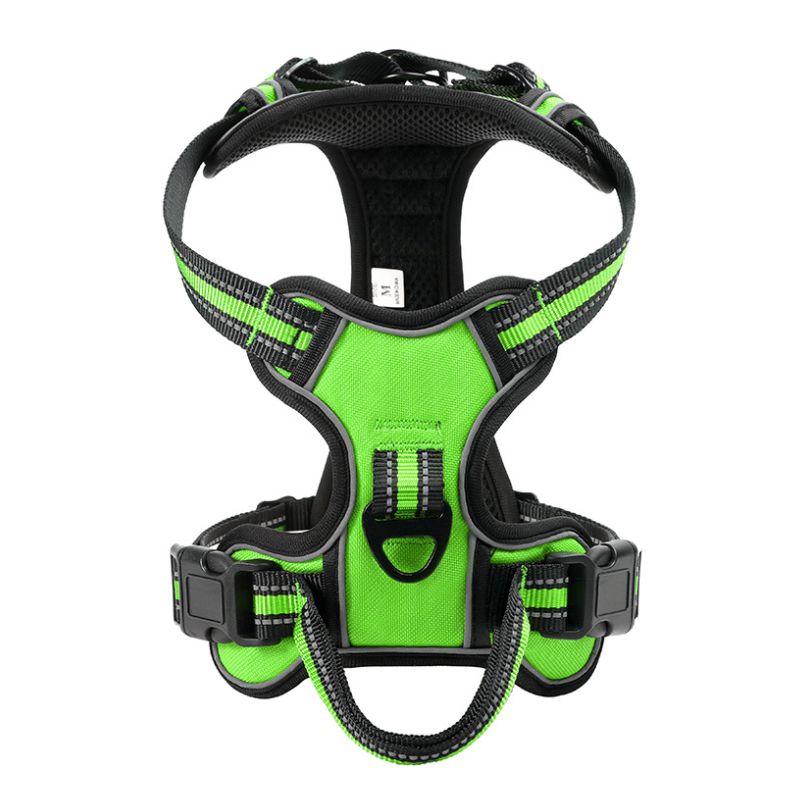 Harnais Chien Anti Traction Vert