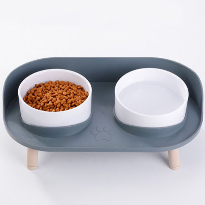 Gamelle pour Chien Surélevée Grise