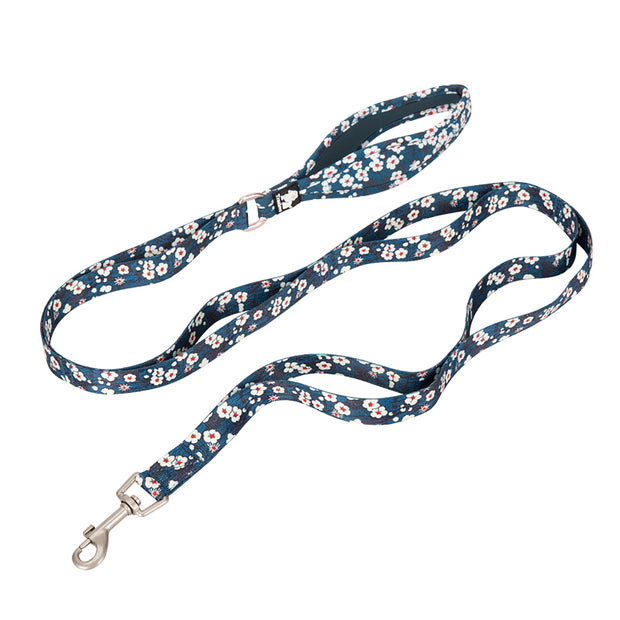 Laisse TrueLove Nylon Fleuri Bleu