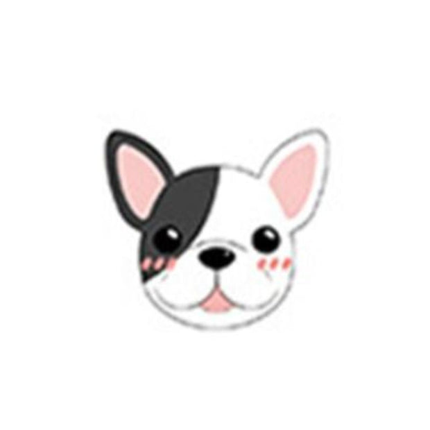 Medaillon Bouledogue Noire et Blanc