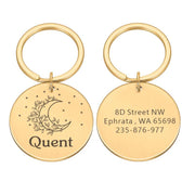 Medaille Chien Lune Or