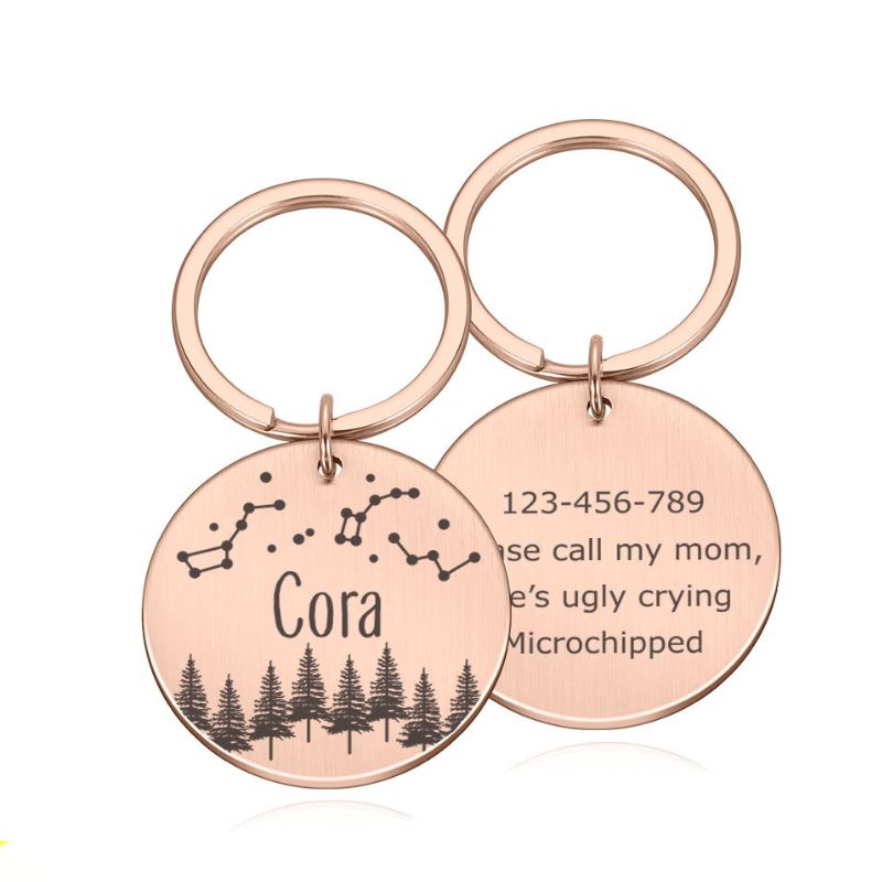 Medaille Chien Rose