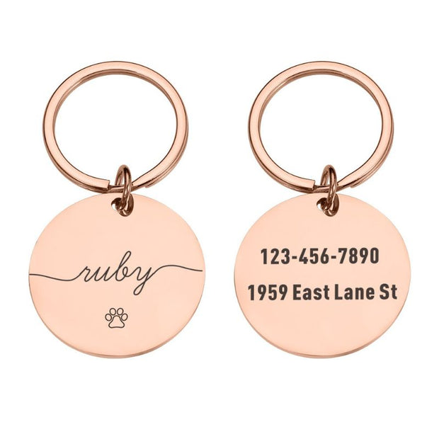 Medaille Chien Rose