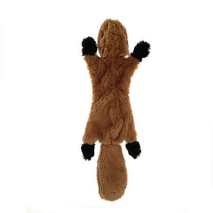 Peluche Plate Ecureuil Marron