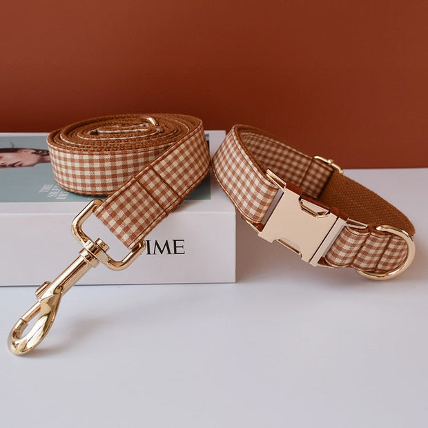Ensemble Laisse Et Collier Vichy