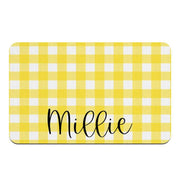 Tapis de Gamelle Vichy Jaune